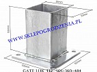 ogrodzenia Stopa Prosta 100x100mmx8mm SG 